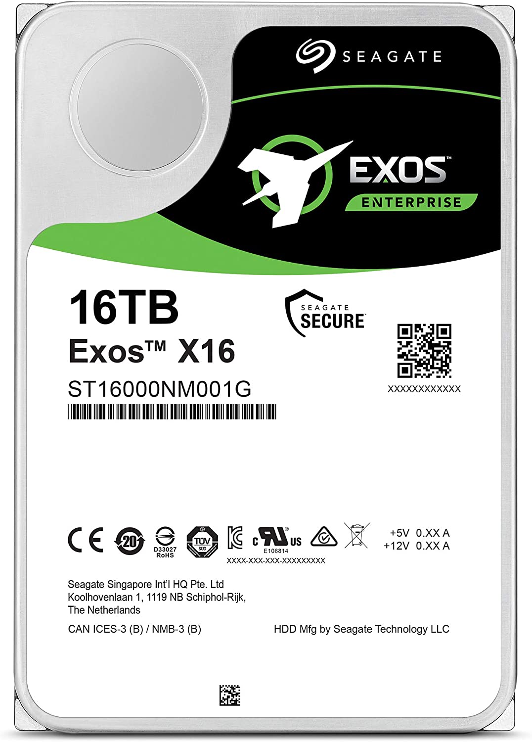 Seagate Exos 16TB Enterprise HDD X16 SATA 6Gb/s 512e/4Kn 7200 RPM 256MB Hard Drive Hard Drives JS Bazar