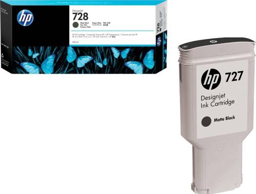 HP 727 300-ml Matte Black DesignJet Ink Cartridge : C1Q12A Cartridges JS Bazar