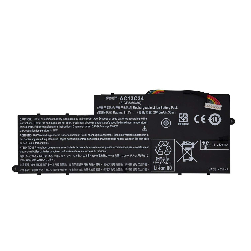 11.4v 2640mah 30wh AC13C34 Replacement Laptop Battery - JS Bazar