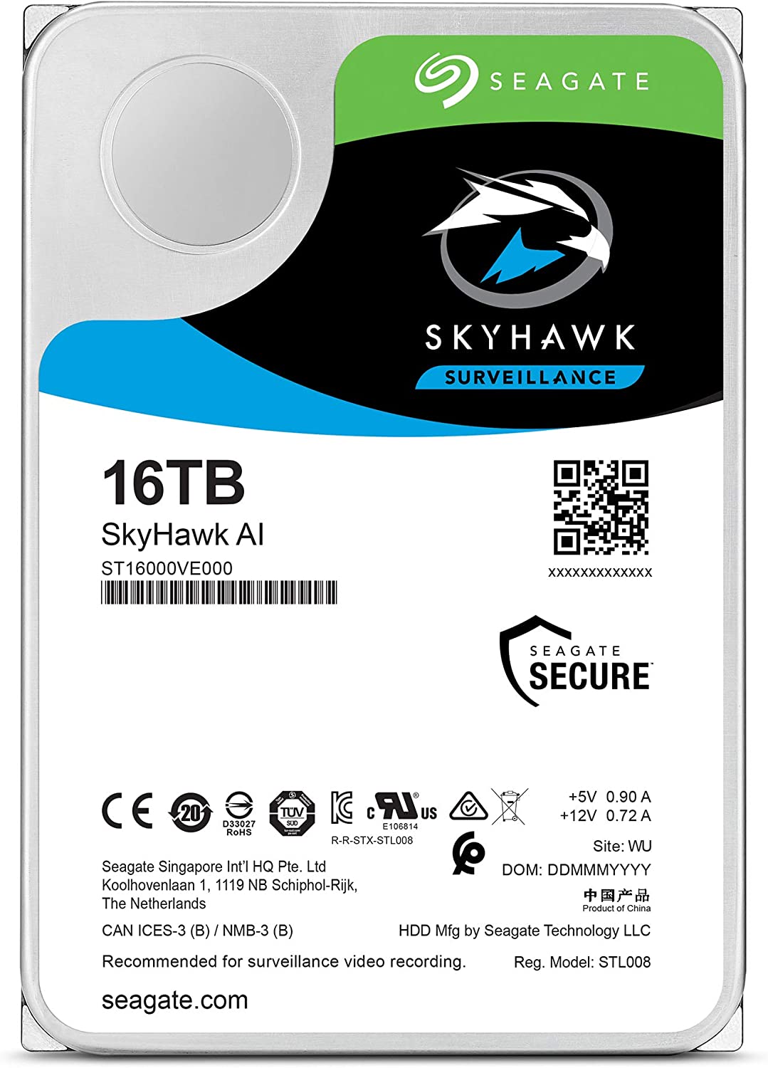 Seagate SkyHawk AI 16TB SATA III 3.5" Internal Hard Drive : ST16000VE002 Hard Drives JS Bazar