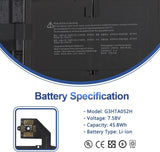 G3HTA052H DYNT02 Battery Compatible with Microsoft Surface Laptop 3 1867 1868 13.5” G3HTA053H G3HTA057H G3HTA058H JS Bazar