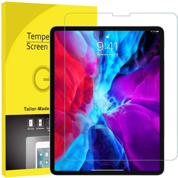 Screen Protector for iPad Air 4 10.9-Inch, iPad Pro 11-Inch (2020 and 2018 Release), Face ID Compatible, Tempered Glass Film JS Bazar