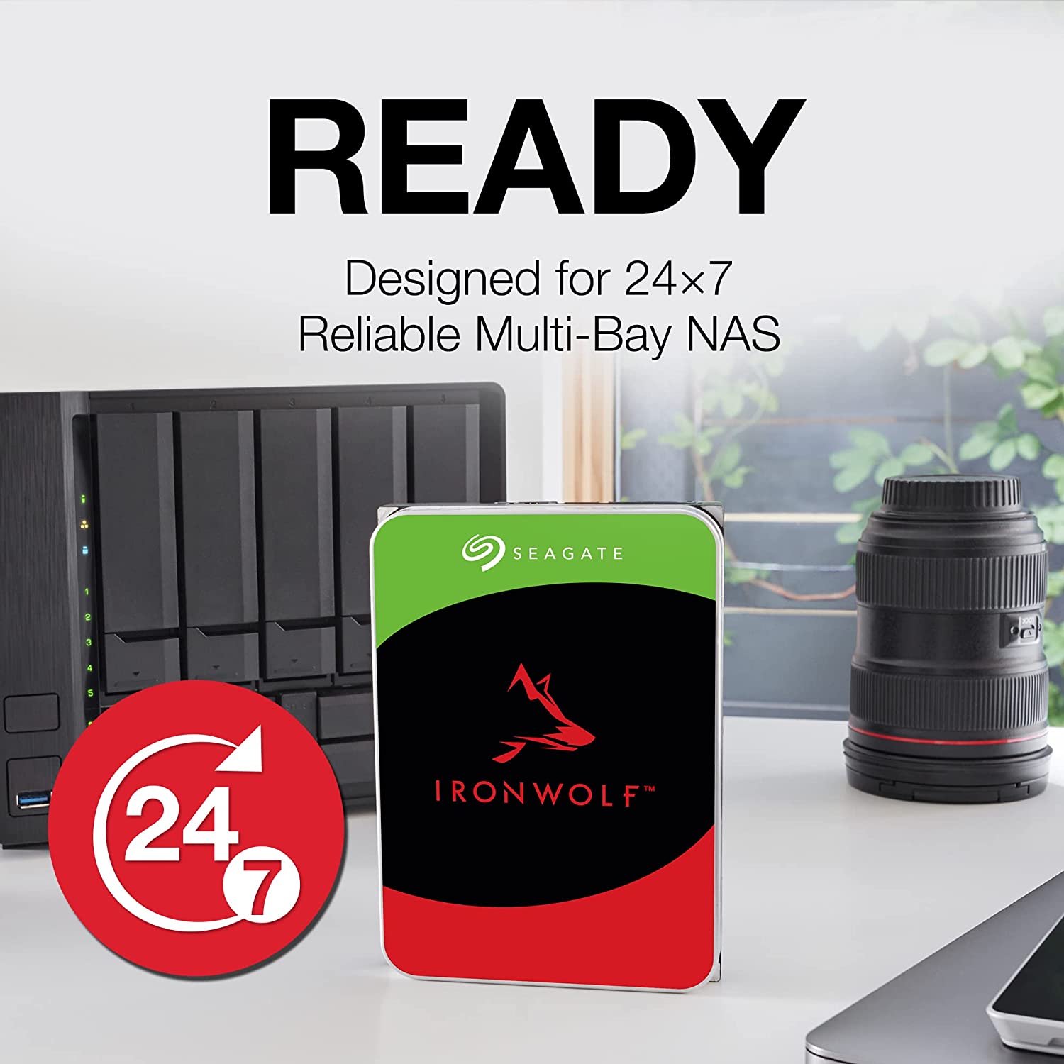 Seagate 4TB Ironwolf NAS Internal Hard Drive, SATA 6Gb/s 3.5'', 256MB Cache : ST4000VN006 Hard Drives JS Bazar