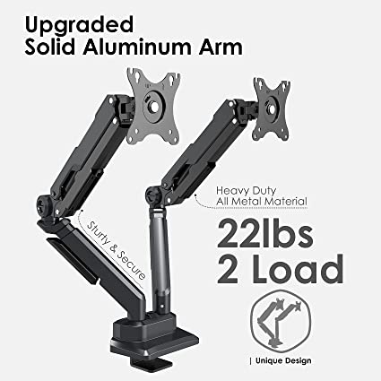 premium dual monitors aluminum gas spring monitor arm | 91-ldt26c024 - JS Bazar