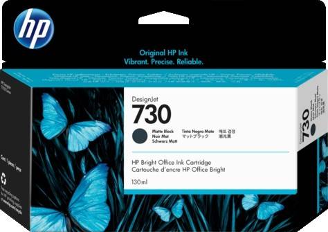 HP 730 130-ml Matte Black DesignJet Ink Cartridge : P2V65A Cartridges JS Bazar