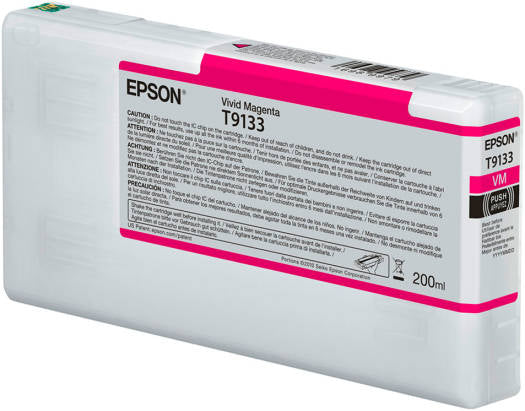 Epson T9133 Ink Cartridges, 200 ml, Ultrachrome HDR, Vivid Magenta (T9133) Cartridges JS Bazar