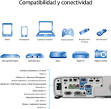 Epson PowerLite EB-W39 3500 Lumens Flexible, WXGA (1280 x 800), RGB, S-Video, HD-Ready Projector : EB-W39 Projectors JS Bazar