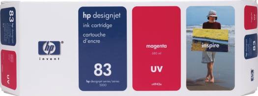 HP 83 680-ml Magenta DesignJet UV Ink Cartridge : C4942A Cartridges JS Bazar