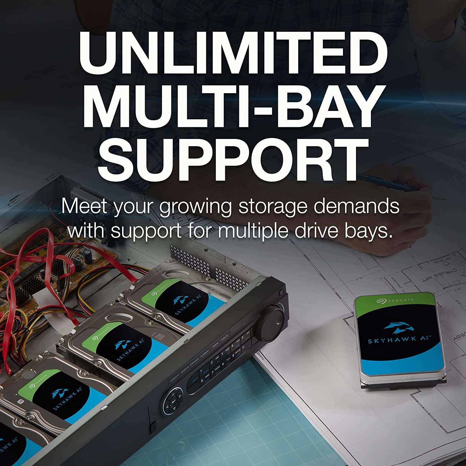 Seagate SkyHawk 20TB AI SATA III 3.5" Internal Surveillance Hard Drive : ST20000VE002 Hard Drives JS Bazar