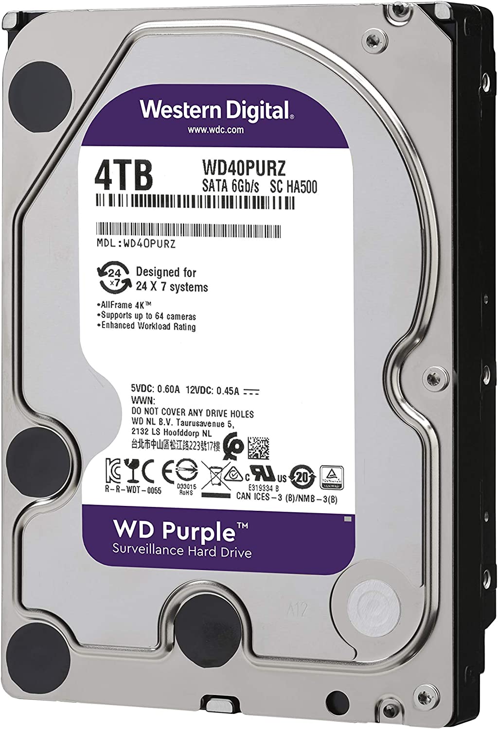 WD 4TB Purple SATA Surveillance Hard Drive : WD40PURZ / WD42PURZ Hard Drives JS Bazar