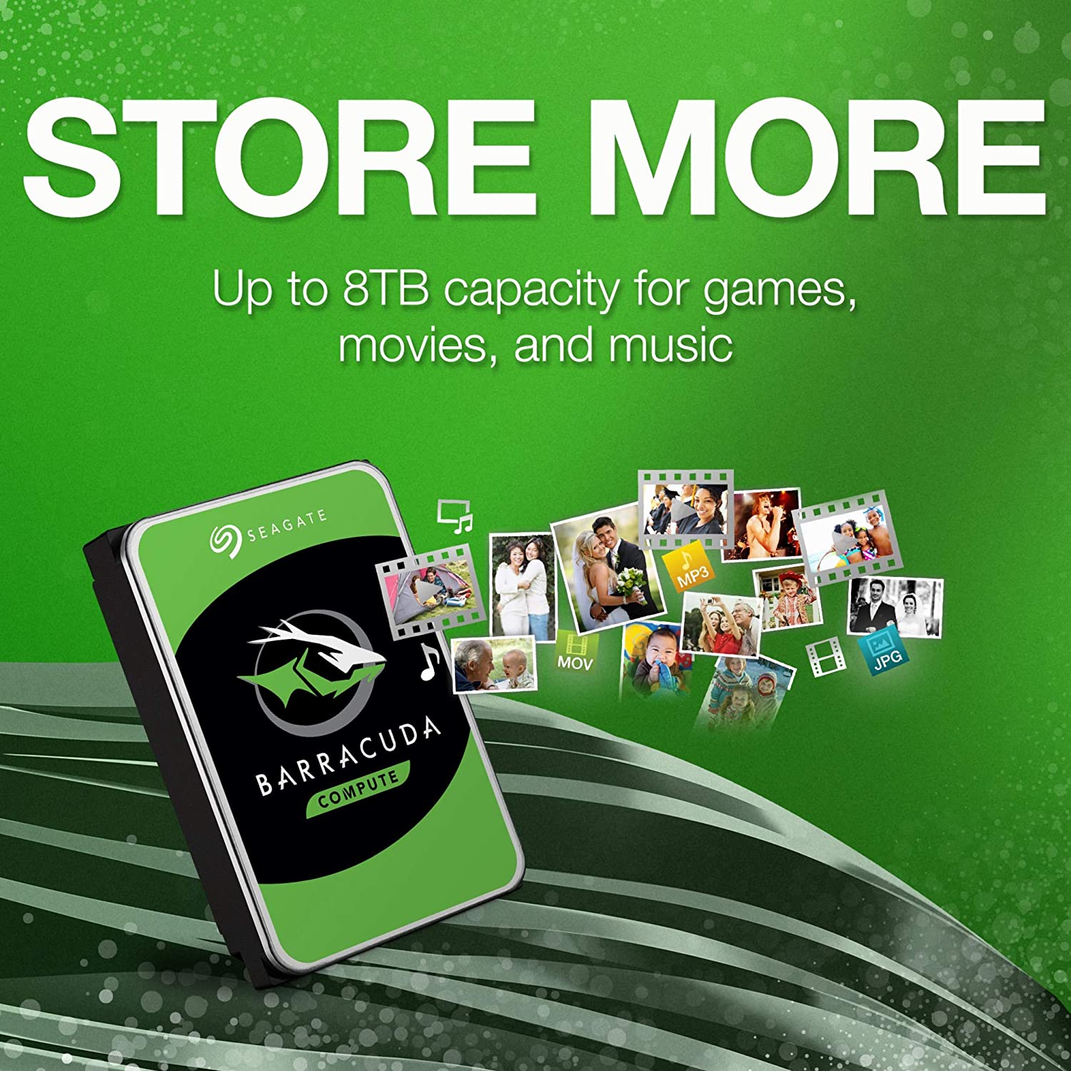 Seagate BarraCuda 8TB SATA 6.0Gb/s 3.5" Internal Hard Bare Drive : ST8000DM004 Hard Drives JS Bazar