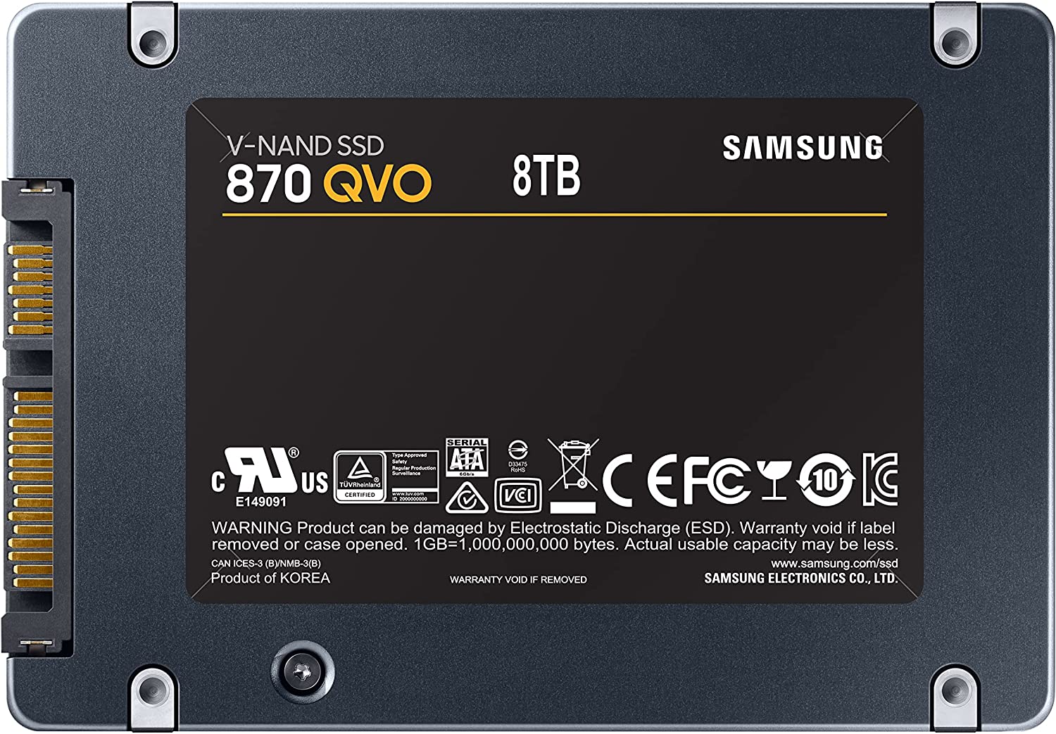SAMSUNG 870 QVO Series 8TB SATA Internal Solid State Drive, 2.5" 4-bit, SSD, MLC V-NAND : MZ-77Q8T0BW Hard Drives JS Bazar