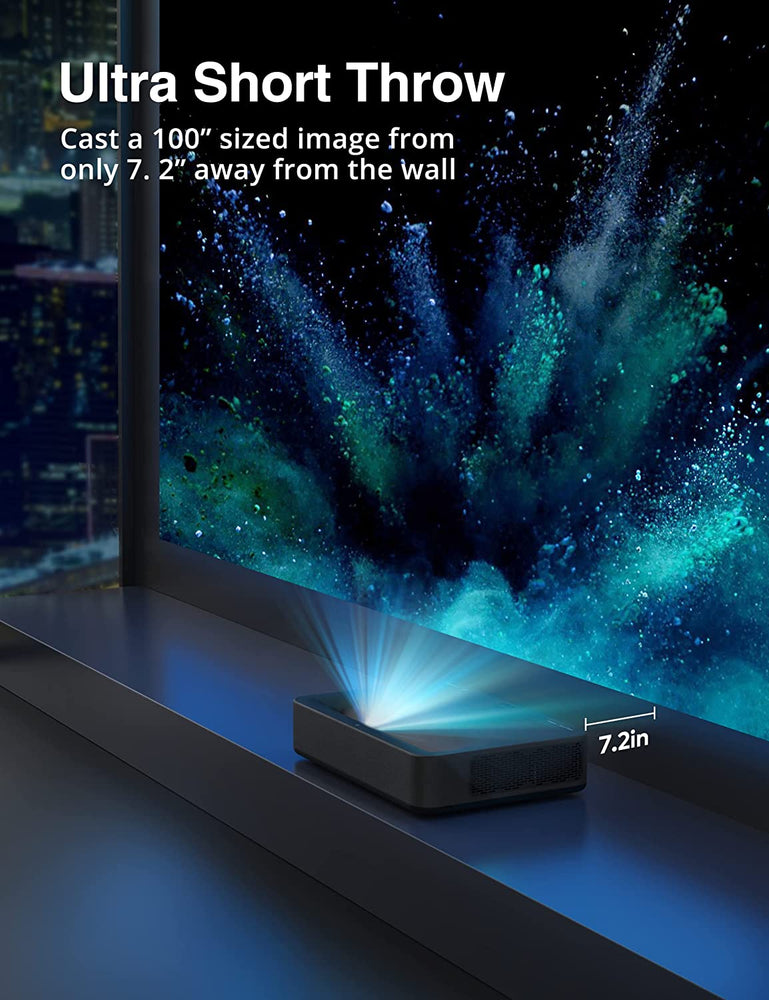 Vava 4K Ultra Short Throw Laser Projector - Black : 83-19000-030 - JS Bazar