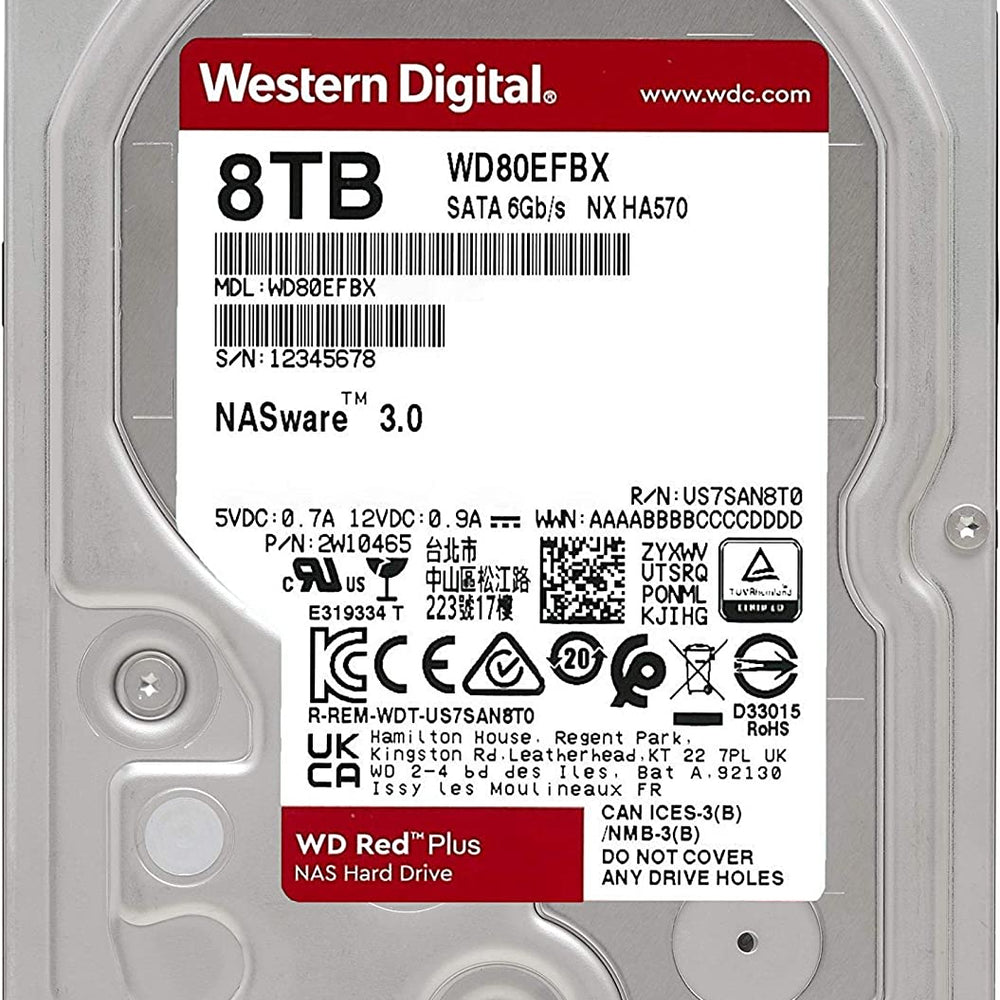 Western Digital 8TB WD Red Pro NAS Internal Hard Drive SATA 6 Gb/s Interface : WD80EFBX - JS Bazar