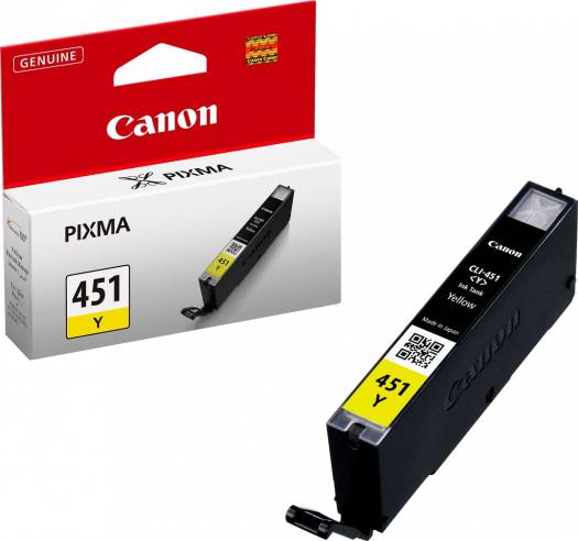Canon CLI-451Y Yellow Ink Cartridge : 6526B001 Cartridges JS Bazar
