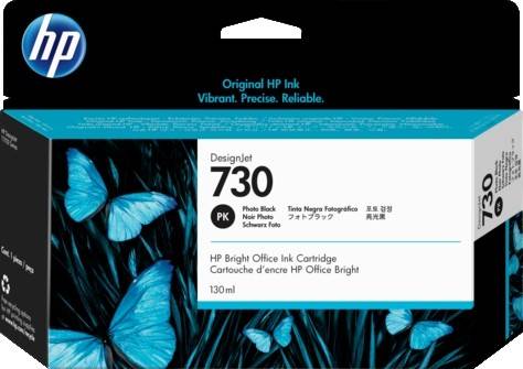 HP 730 130-ml Photo Black DesignJet Ink Cartridge : P2V67A Cartridges JS Bazar