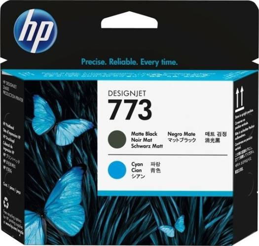 HP 773 Matte Black/Cyan DesignJet Printhead : C1Q20A Cartridges JS Bazar
