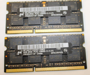 Micron Laptop Memory Module MT16KTF1G64HZ-1G6E2 8GB X2 16GB 2RX8 PC3L-12800S-11-11-F3 RAM JS Bazar