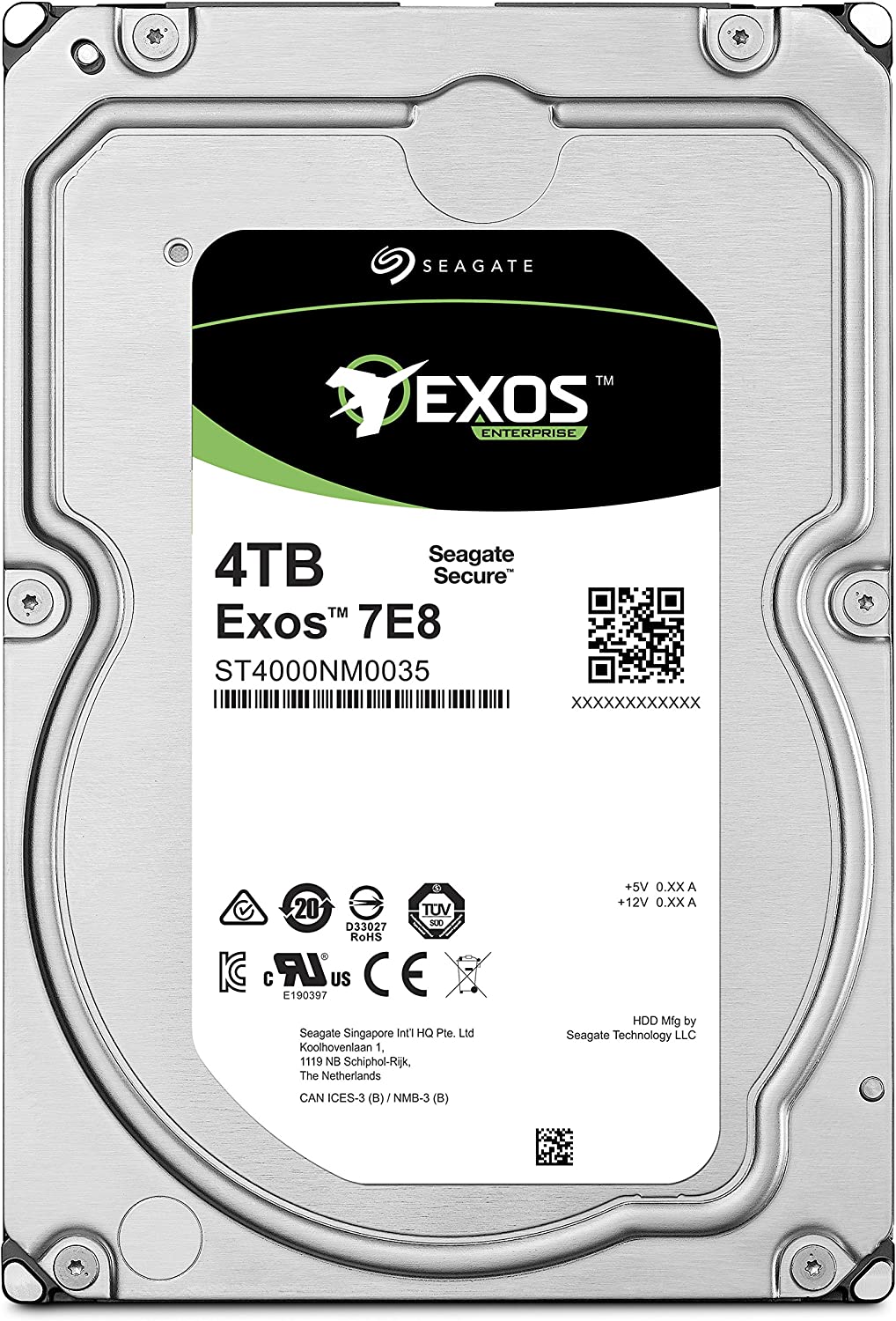 Seagate Exos Enterprise 7E8 4TB Internal Hard Drive, 3.5'Inches : ST4000NM000A Hard Drive JS Bazar
