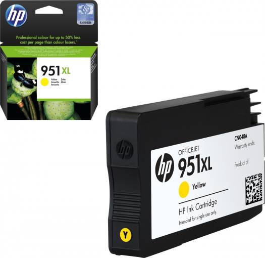 HP 951XL Yellow High Yield Original Ink Cartridge : CN048AE Cartridges JS Bazar