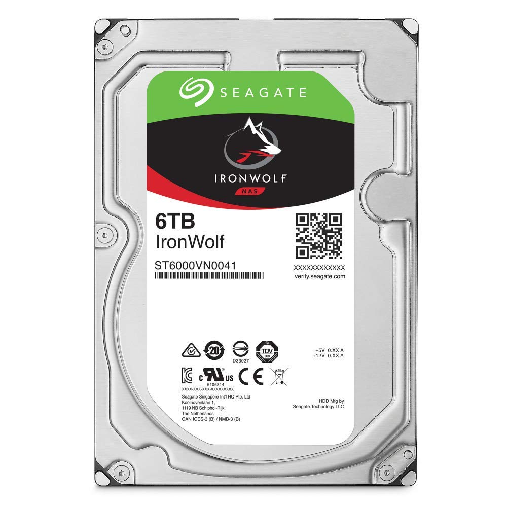 Seagate IronWolf ST6000VN001 6TB 5400 RPM 256MB Cache SATA 6.0Gb/s 3.5" Internal Hard Drive Bare Drive | ST6000VN001 Hard Drive Seagate