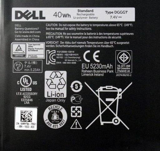 7.4V 40w DGGGT GF5CV Dell XPS 11 XPS11D XPS11R XPS11D-1308T XPS11D-1508T XPS11R-1508T Replacement Laptop Battery - JS Bazar