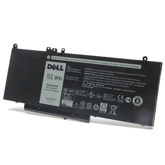Original G5M10 Dell 3160 E5250 E5450 E5550 E5270 E5470 Type G5M10 7.6 7000mAh/52Wh Dell Laptop Battery Laptop Batteries JS Bazar