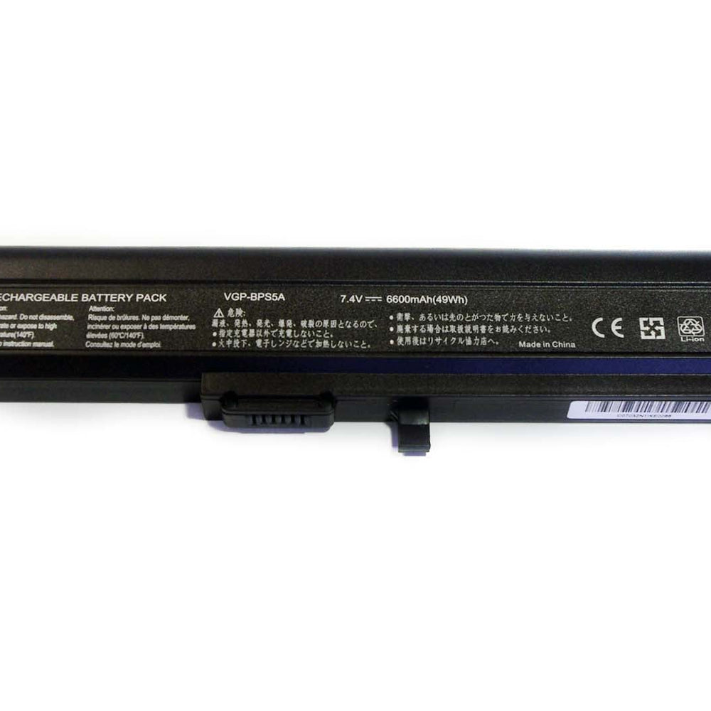 Sony VAIO VGN-SR2S5, VGN-TX15C/W, VGP-BPS13AS, Vaio VGN-FW56J Replacement Laptop Battery