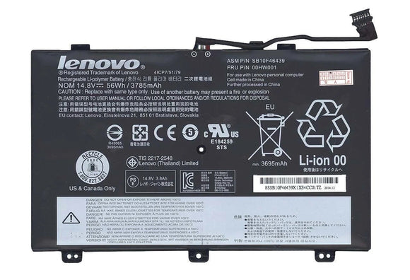 Lenovo FRU P/N 00HW001 ASM P/N SB10F46438 4ICP7/52/76 Lenovo ThinkPad S3 Yoga 14 ThinkPad S5 Replacement Laptop Battery Laptop Battery JS Bazar