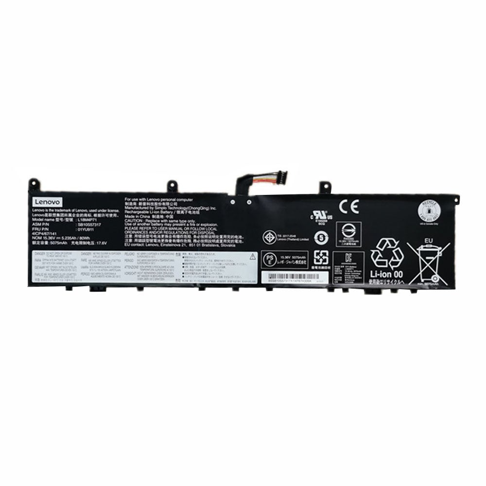 Lenovo ThinkPad P1 2019 20QTA00PCD, ThinkPad P1 2019, L18M4P71, 01YU911 Replacement Laptop Battery - JS Bazar