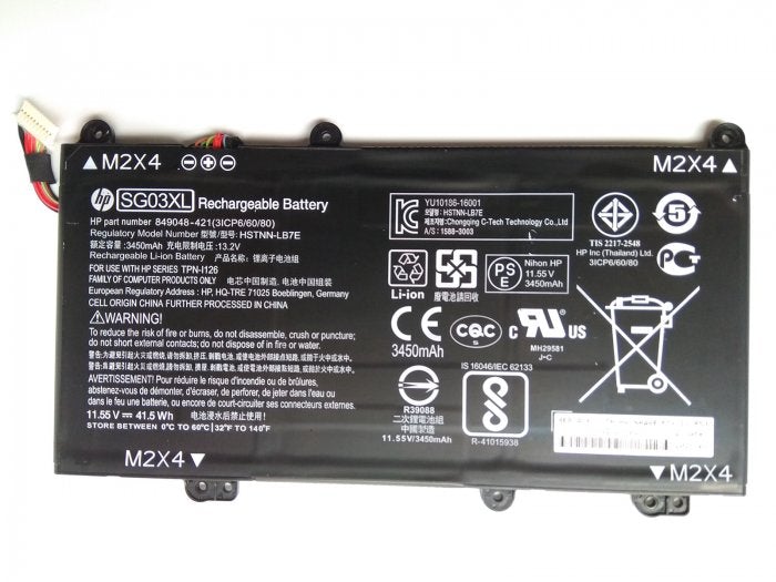 Replacement SG03XL HP Envy 17-U294CL, ENVY 17-u110nr W2K90UA, M7-U009DX HSTNN-LB7E TPN-I126 3ICP7/61/80 Laptop Battery Laptop Batteries JS Bazar