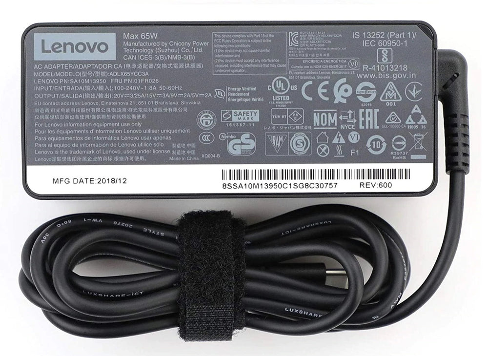 Laptop Replacement Adapter for Lenovo Yoga 3 - AC Power Replacement Adapter Charger – 20V 3.25A, 65W - JS Bazar