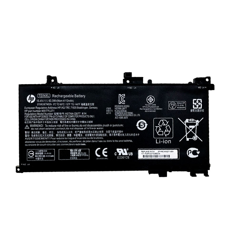 TE04XL Replacement HP Omen 15-AX200 Series Pavilion 15-BC200NB Notebook 905175-271 905175-2C1 Laptop battery - JS Bazar