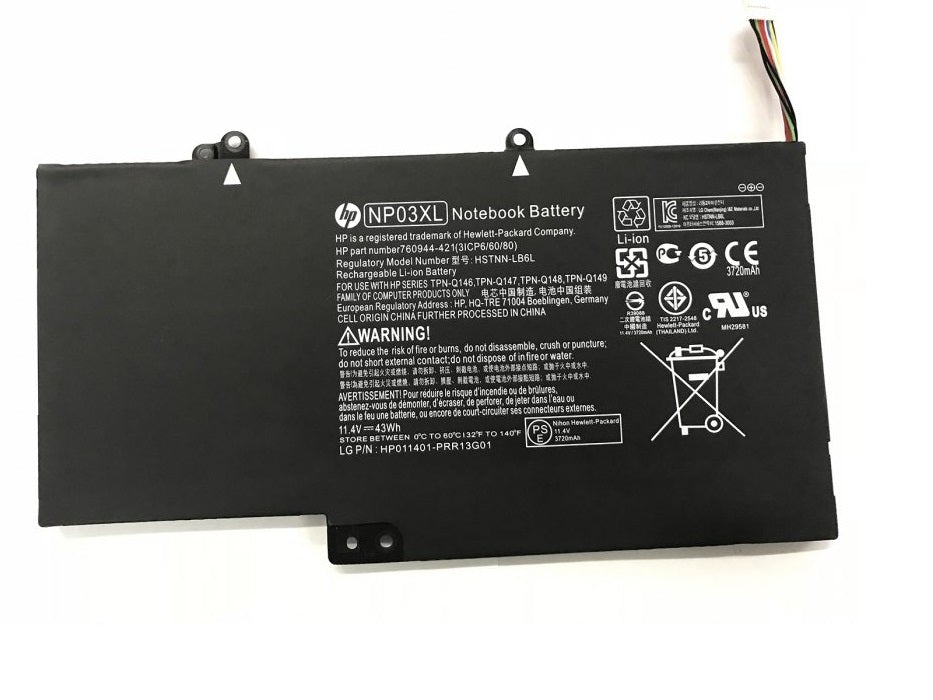 Replacement 43WH NP03XL HP Envy X360 15-U011DX, Envy 15-U202NE, Pavilion 13-A136NZ Laptop Battery - JS Bazar