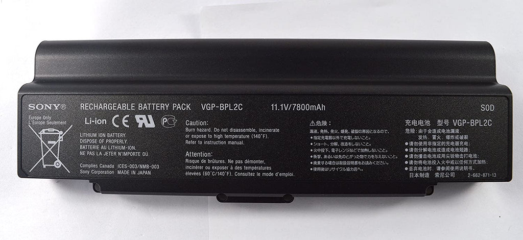 Sony VAIO VGN-N150G/W Series, C90HS C90NS C90S C11C VC22CH C12C 7200HZ BPS2C BPS2A BPS2B 11.1V 7800mAh VGP-BPL2C VGP-BPL2 Sony VAIO Laptop Battery Laptop Battery JS Bazar