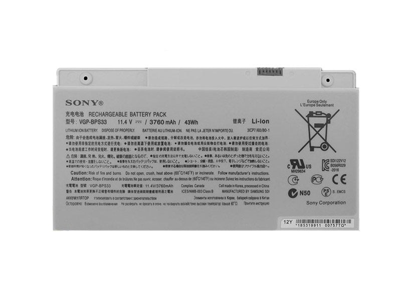 VGP-BPS33 Sony VAIO SVT1511M1E SVT-14, VAIO SVT1511ACXS Replacement Laptop Battery