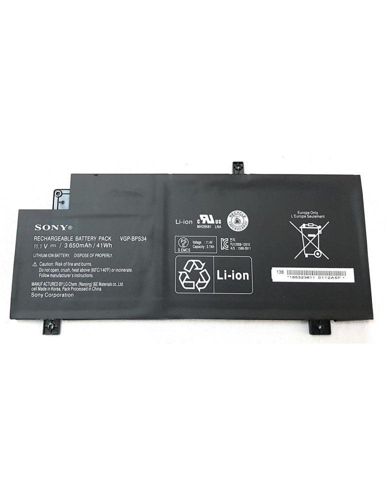 VGP-BPS34 Sony VAIO SVF14AC1QL, SFV15A1M2ES, VGP-BPL34 Replacement Laptop Battery