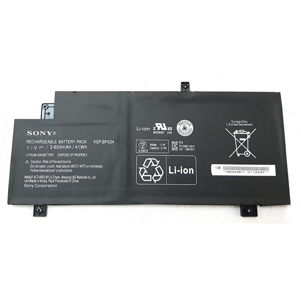 VGP-BPS34 Sony VAIO SVF14AC1QL, SFV15A1M2ES, VGP-BPL34 Replacement Laptop Battery