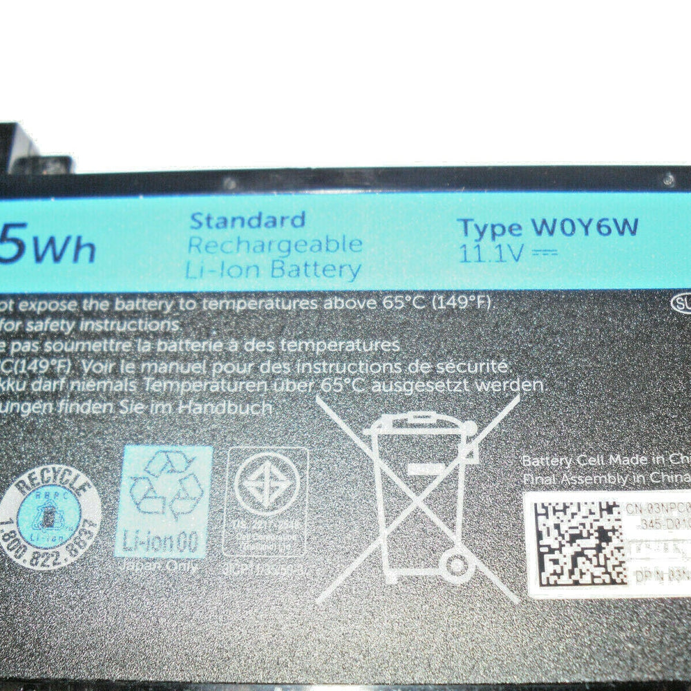 W0Y6W Replacement Dell XPS 15 (L521X Mid 2012), XPS15-3828 Series, XPS 15-L521x Series Replacement Laptop Battery - JS Bazar