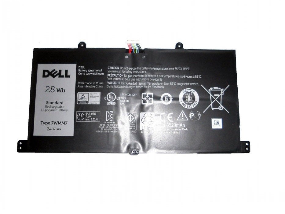 Replacement 7WMM7 Dell Venue 11 Pro Keyboard Dock D1R74 CFC6C CP305193L1 DL011301-PLP22G01 Replacement Laptop Battery