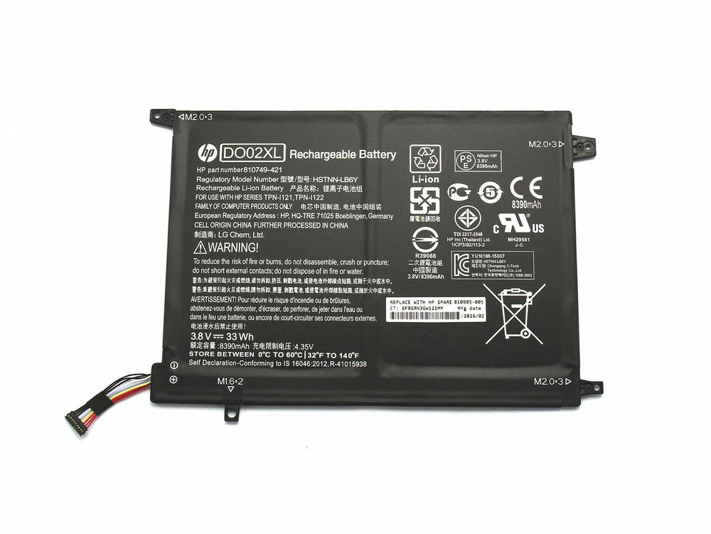 Replacement DO02XL HP Pavilion X2 10-N054SA, 10-N113DX, 810749-2C1 HSTNN-LB6Y TPN-I121 TPN-I122 Laptop Battery - JS Bazar