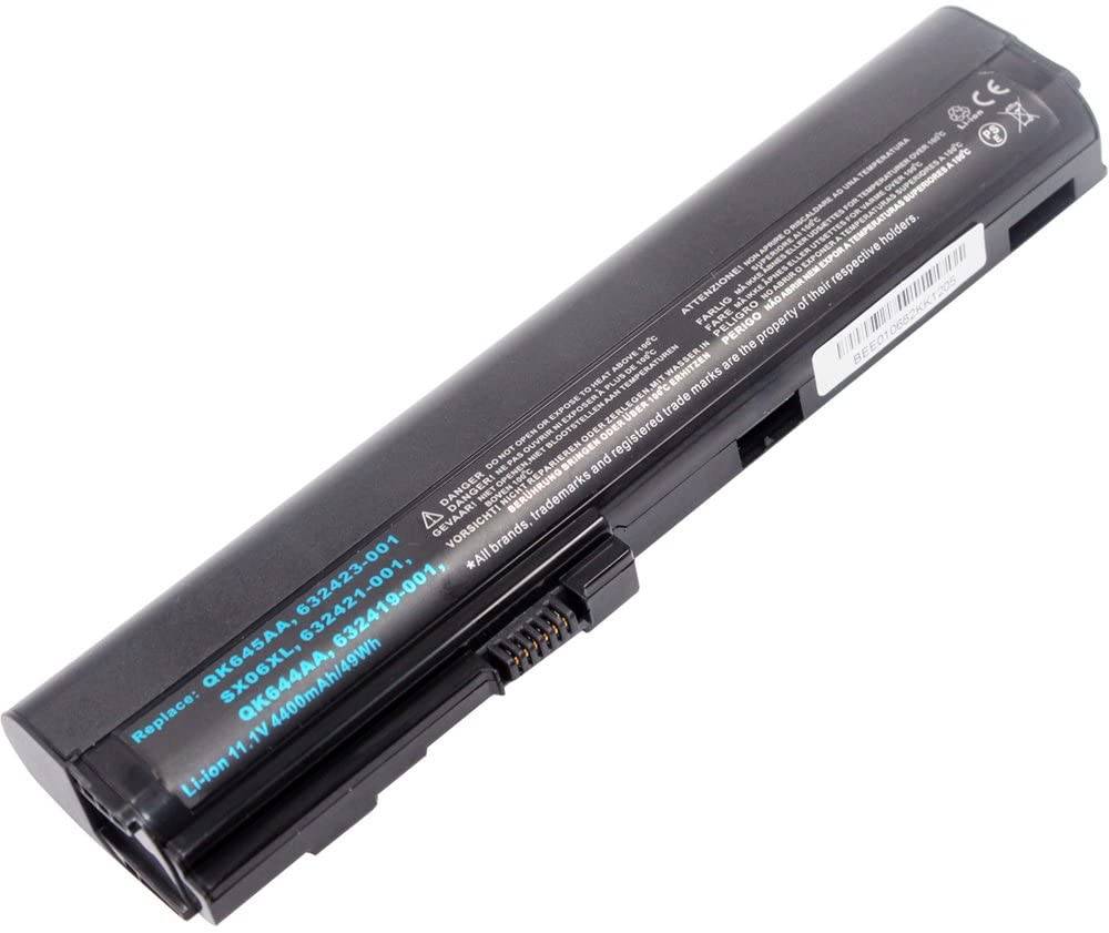 HP EliteBook 2560p 2570p SX03 SX06 P/N 632015-542 632016-542 632417-001 632419-001 632421-001 HSTNN-UB2L HSTNN-DB2K QK644AA SX06XL Laptop Battery - JS Bazar