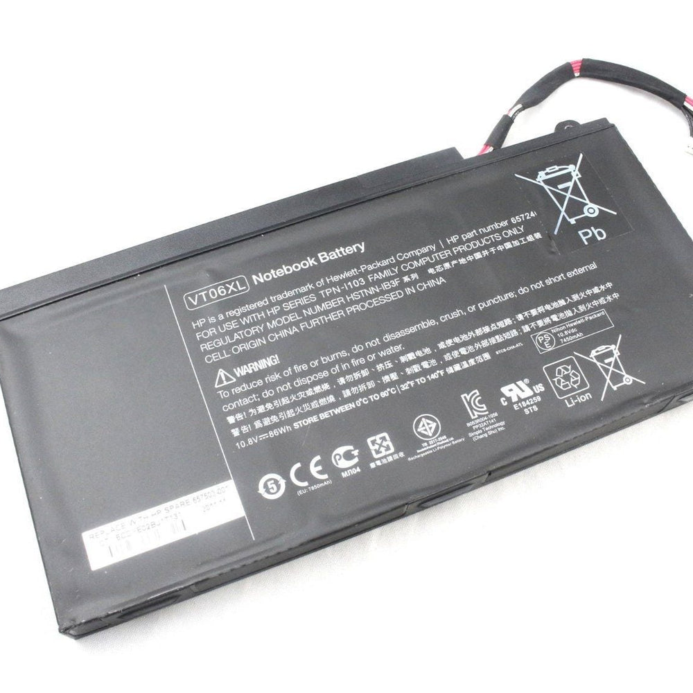 HP Envy 17-3000 17-3070 17-3095 TPN-I103 VT06 (7747mAh / 86Wh) VT06XL Replacement Laptop Battery - JS Bazar