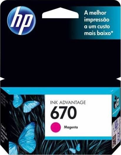 HP 670 Magenta Original Ink Advantage Cartridge : CZ115AL Cartridges JS Bazar