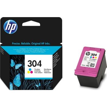 HP 304 Tri-Colour Ink Cartridge - Yellow, Magenta, Blue : N9K05AE Toners JS Bazar