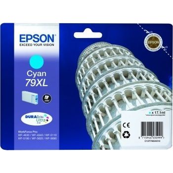 Epson Singlepack Cyan 79XL DURABrite Ultra Ink (C13T79024010) Cartridges JS Bazar