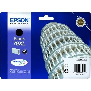 Epson Single pack Black 79XL DURA Brite Ultra Ink (C13T79014010) Cartridges JS Bazar