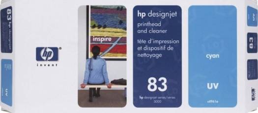 HP 83 Cyan Original C4961A Ink Printhead & Cleaner : C4961A Cartridges JS Bazar