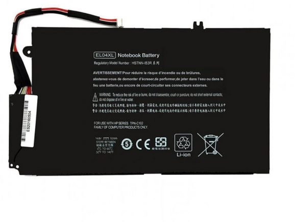 52Wh Replacement HP ENVY 4 SLEEKBOOK PC TPN-C102 EL04XL HSTNN-IB3R 681879-1C1 TPN-C102 Tablet Laptop Battery Laptop Batteries JS Bazar