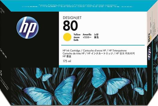 HP 80 175-ml Yellow DesignJet Ink Cartridge : C4873A Cartridges JS Bazar
